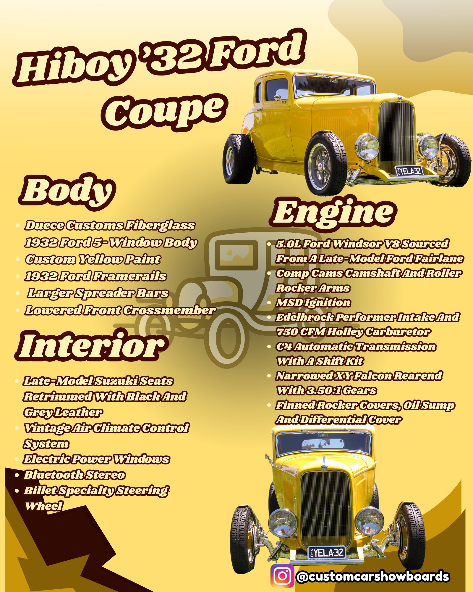 Ford Coupe Show Board